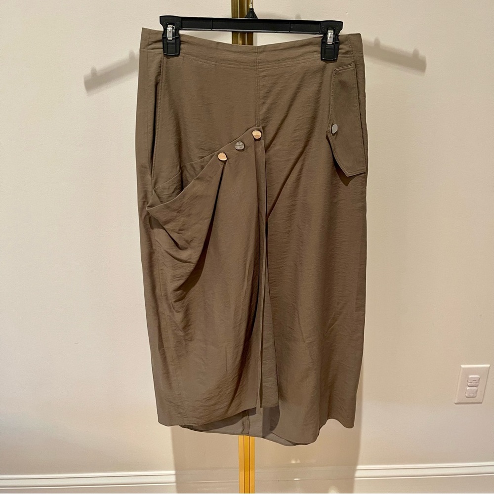 Tibi Draped Skirt with Snaps